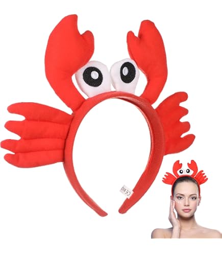 Amazon.com: Gadpiparty Crab Headband, Red Plush Animal Sea